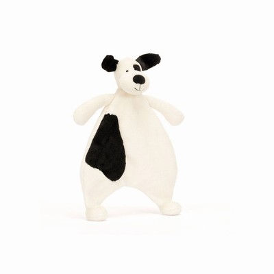 Jellycat Bashful Black & Cream Puppy Dekentjes | OJ0628953